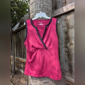 Vintage Y2K Burgundy Activewear Top – NYC Pilates Core
